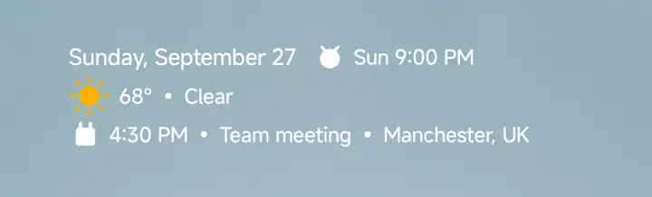 Home Glance widget